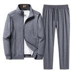 Zip-Up Track Jacket & Jogger Set - Black