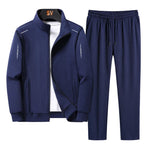 Zip-Up Track Jacket & Jogger Set - Grey