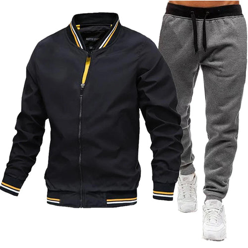 Bomber Jacket Tracksuit - Black