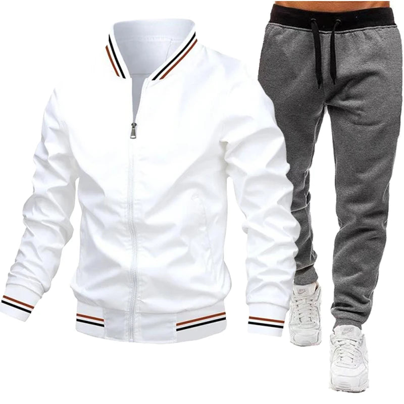 Bomber Jacket Tracksuit - White