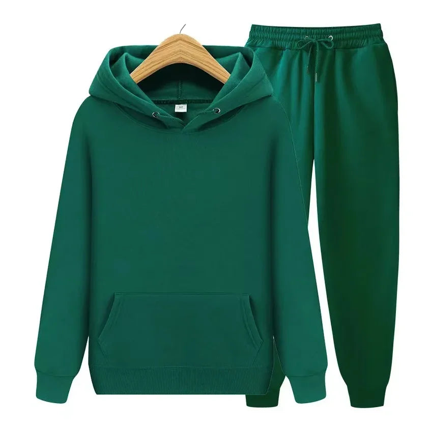 Men's Two-Piece Hooded Tracksuit - Green