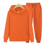 Men's Two-Piece Hooded Tracksuit - Orange